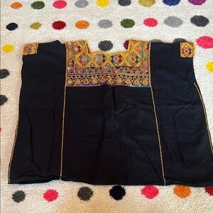 Vibrant Mexican Hand Embroidered Top with Multicolor Patterns
